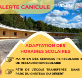 ECOLE: ALERTE CANICULE